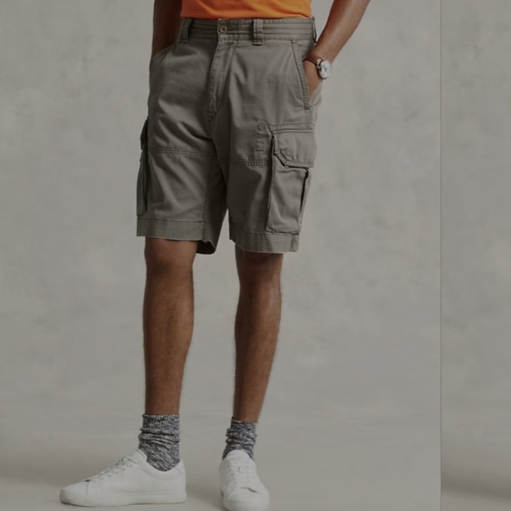 Polo Ralph Lauren Men's Olive Cargo Shorts - Picture 2 of 16